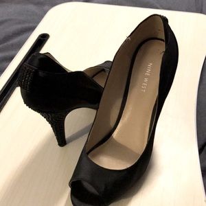 Ultra Sexy PeepToe Heels w/Rhinestones